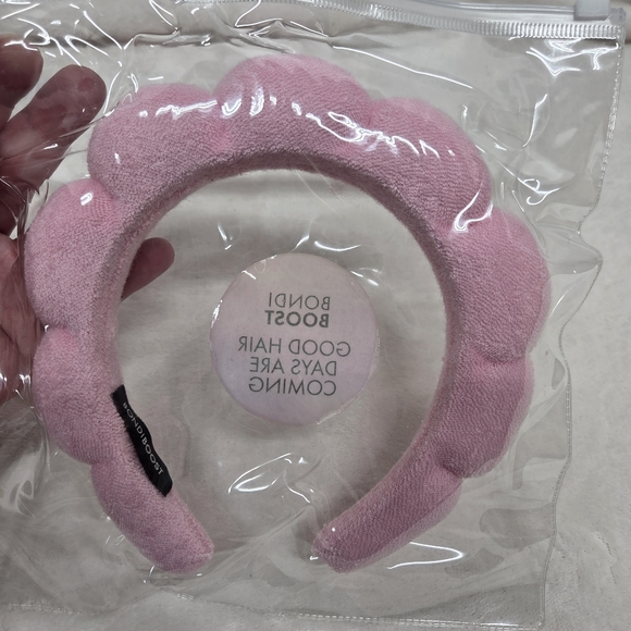 BondiBoost Pink "Get Ready With BB" Cloud Spa Headband - NIP - Picture 3 of 4